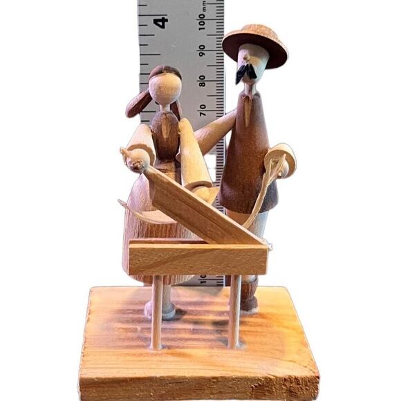 Vintage Kanon Handcrafted Wood Work, Couple Working, 1987 - Picture 2 of 5